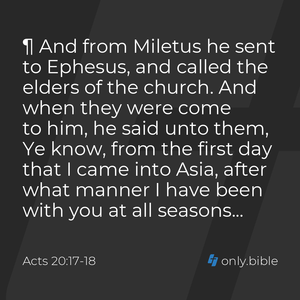Acts 20:17-18 / King James Version (with Apocrypha) | Bible Online