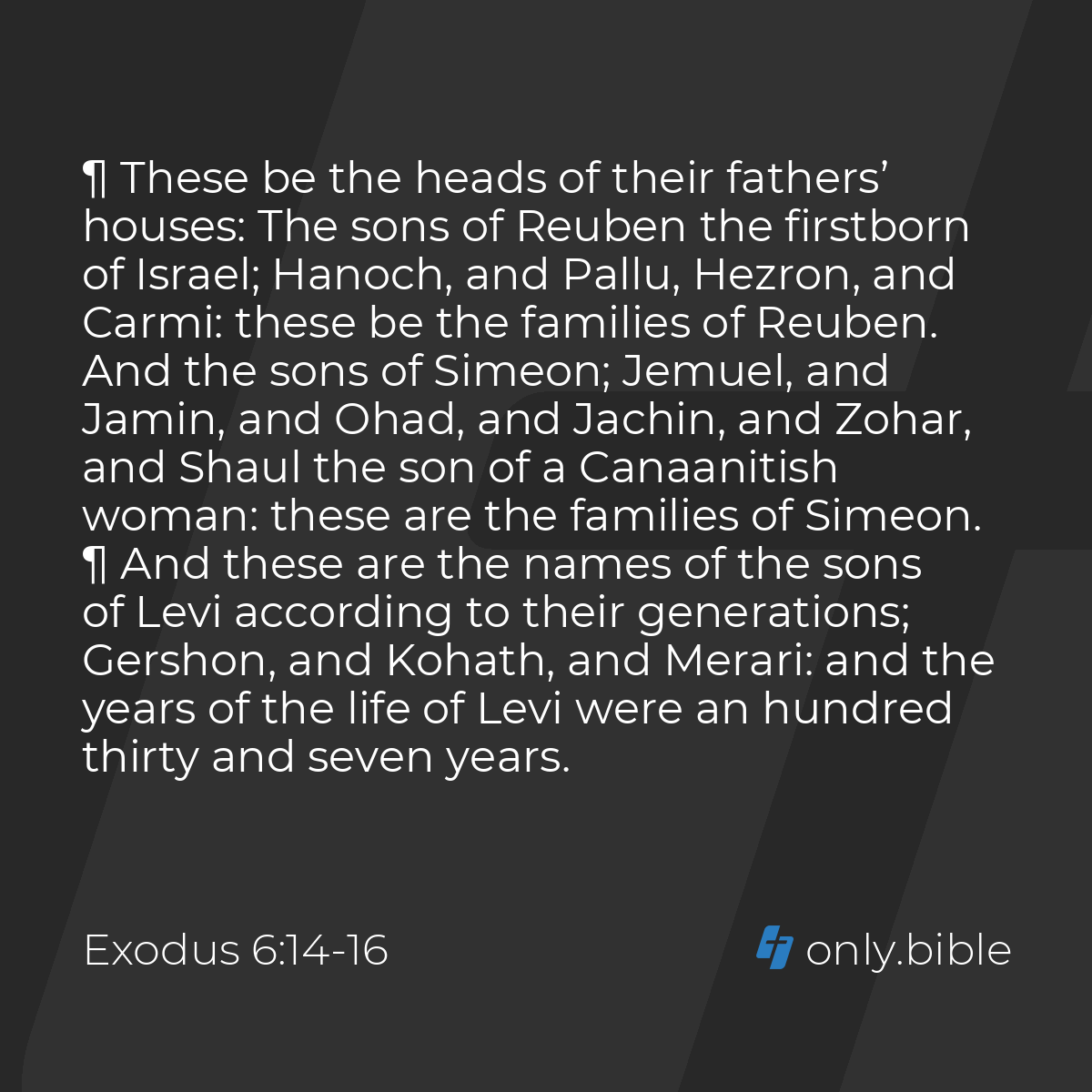 Exodus 6 14 26 King James Version with Apocrypha Bible Online