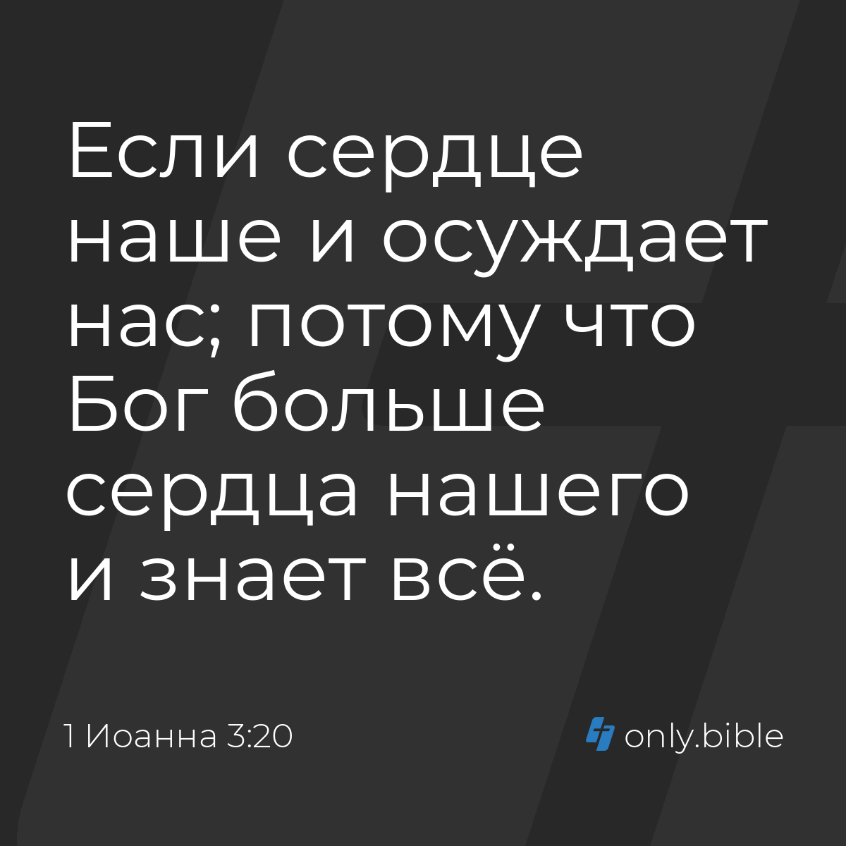 1 Иоанна 3:20 / Русский синодальный перевод (Юбилейное издание) | Библия  Онлайн