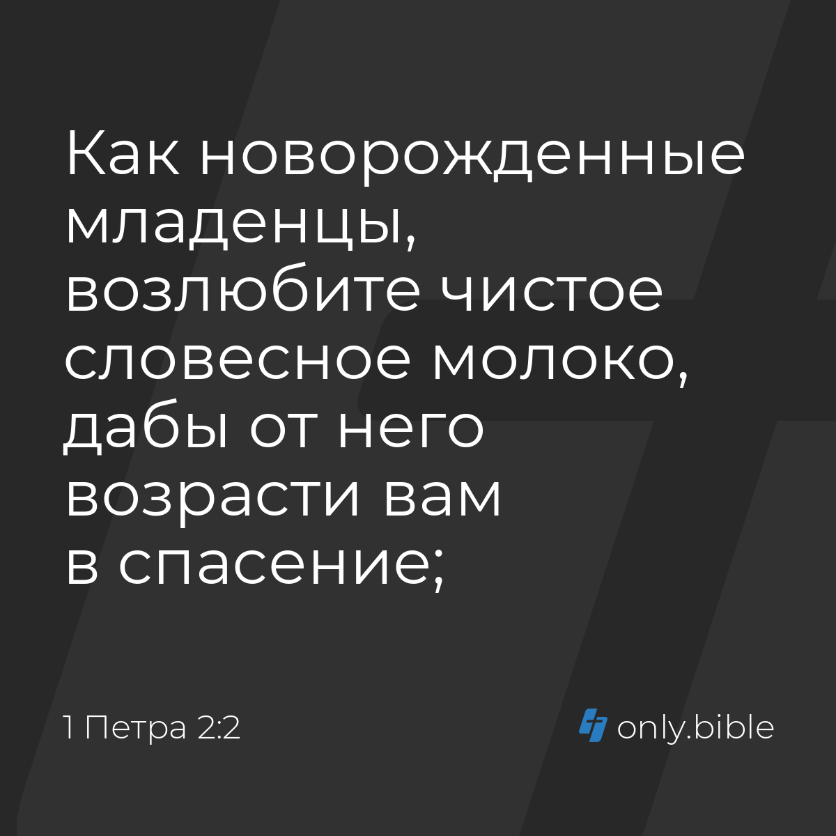 1 Петра 2:2 / Русский синодальный перевод (Юбилейное издание) | Библия  Онлайн