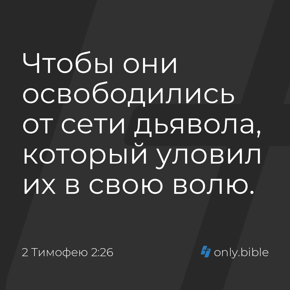 2 Тимофею 2:26 / Русский синодальный перевод (Юбилейное издание) | Библия  Онлайн