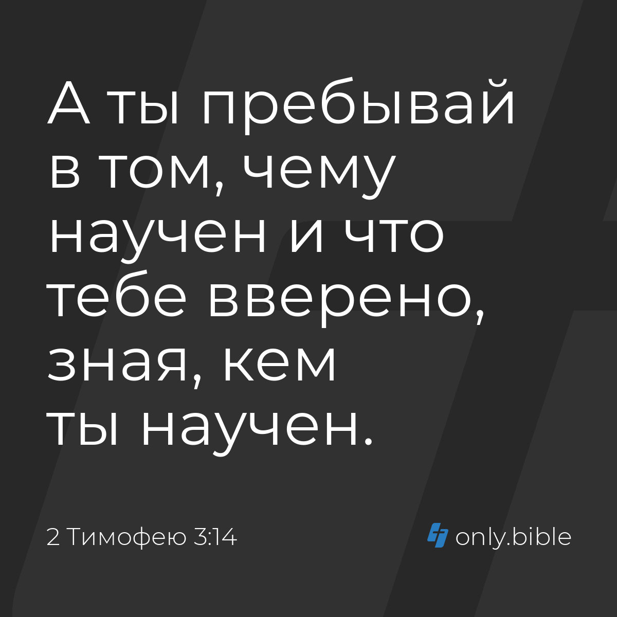 2 Тимофею 3:14 / Русский синодальный перевод (Юбилейное издание) | Библия  Онлайн