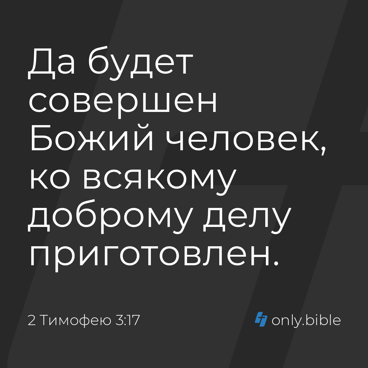 2 Тимофею 3:17 / Русский синодальный перевод (Юбилейное издание) | Библия  Онлайн