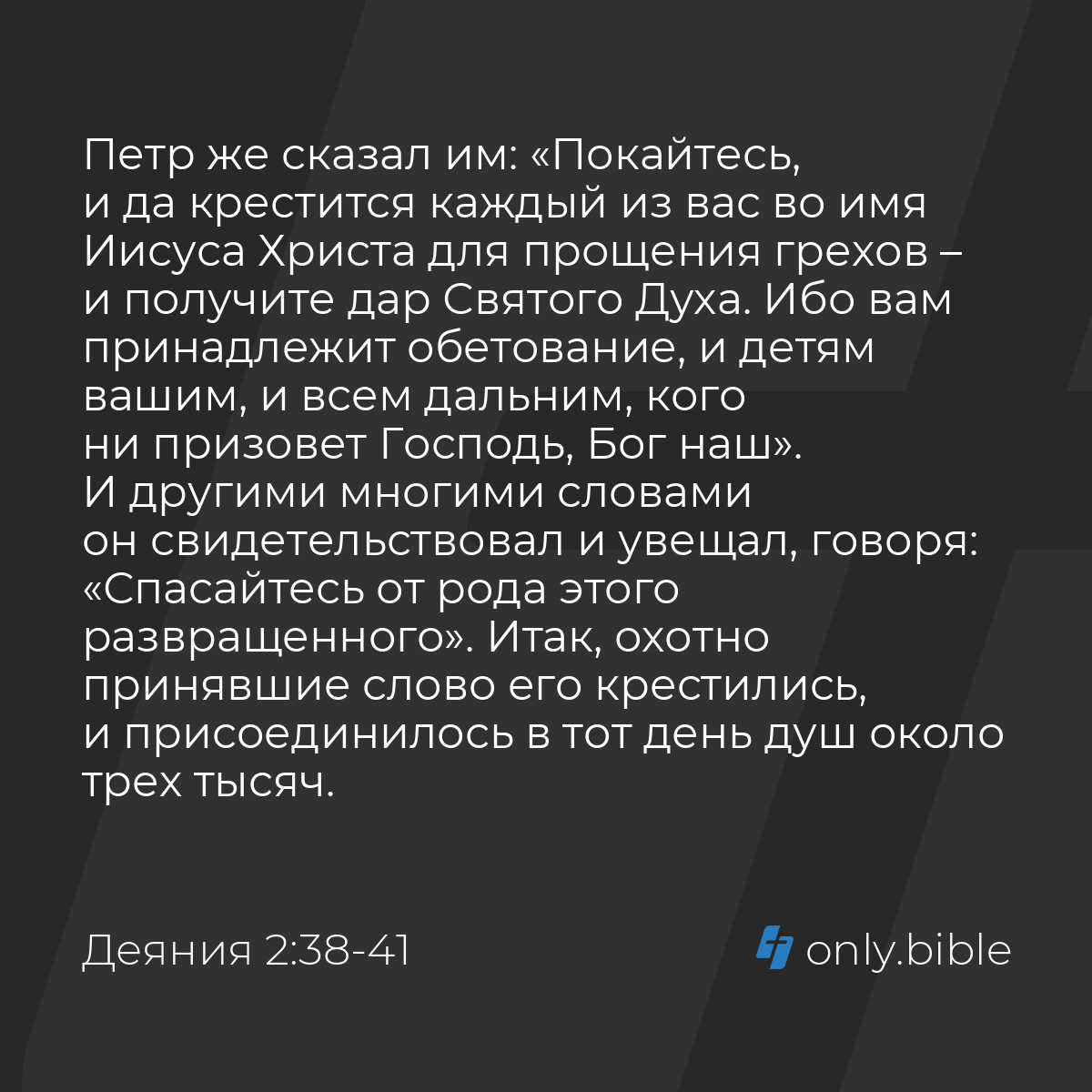 Деяния 2:38-42 / Русский синодальный перевод (Юбилейное издание) | Библия  Онлайн