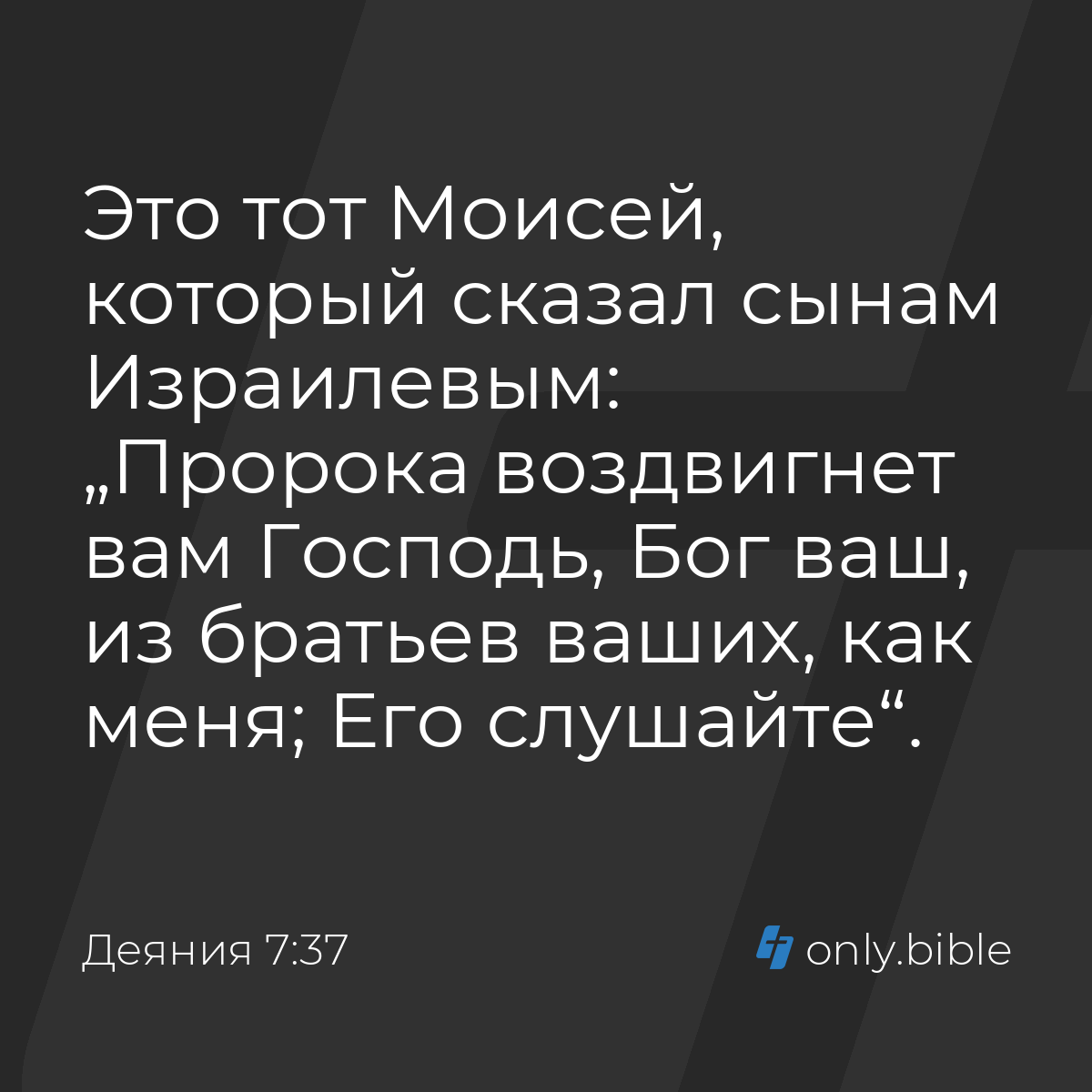 Деяния 7:37 / Русский синодальный перевод (Юбилейное издание) | Библия  Онлайн