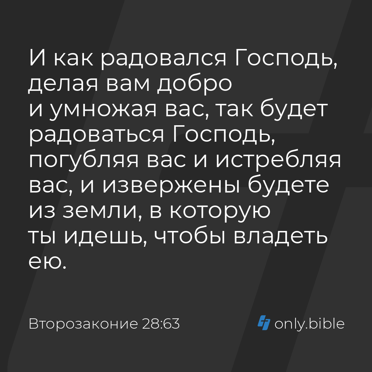 Второзаконие 28:63 / Русский синодальный перевод (Юбилейное издание) |  Библия Онлайн