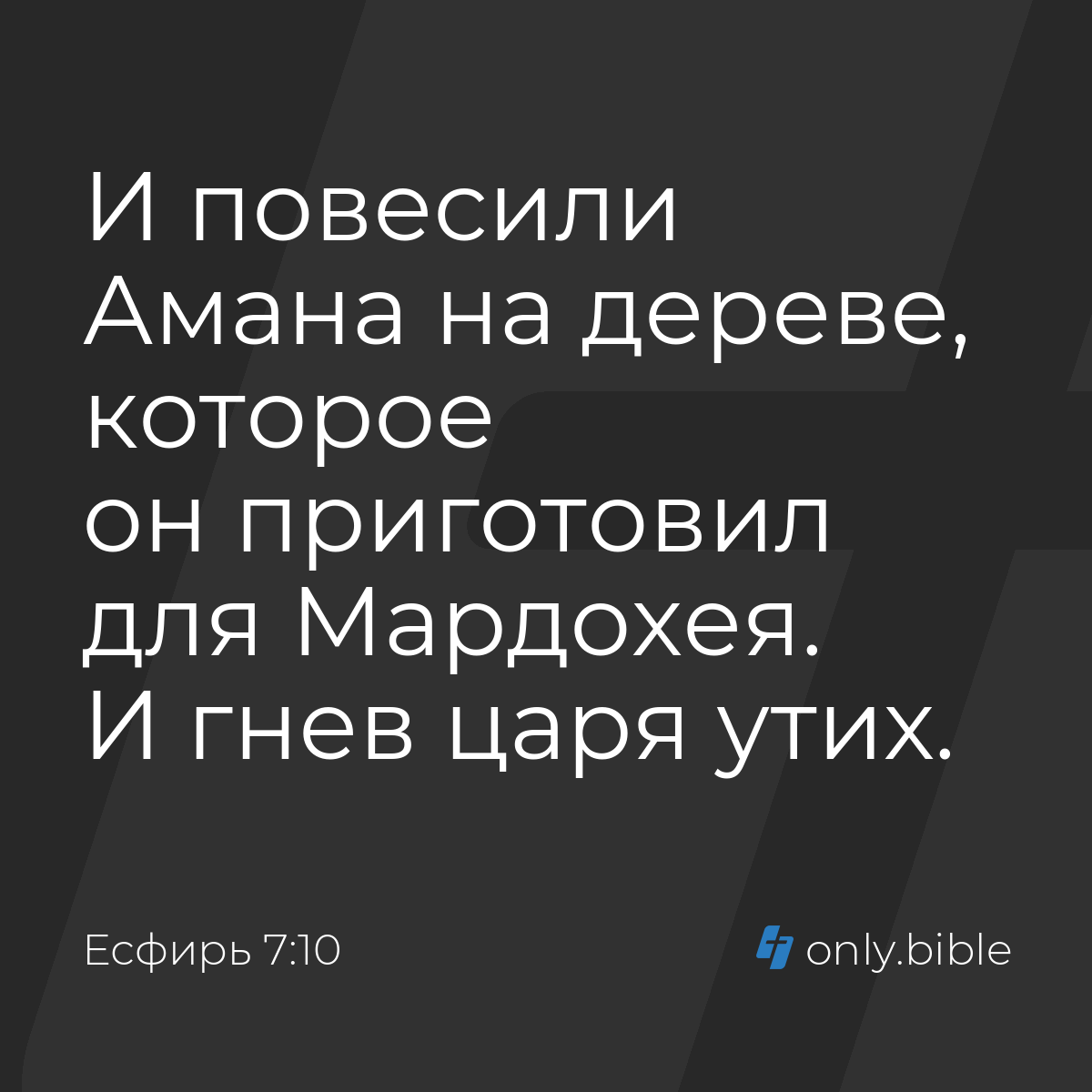 Есфирь 7:10 / Русский синодальный перевод (Юбилейное издание) | Библия  Онлайн