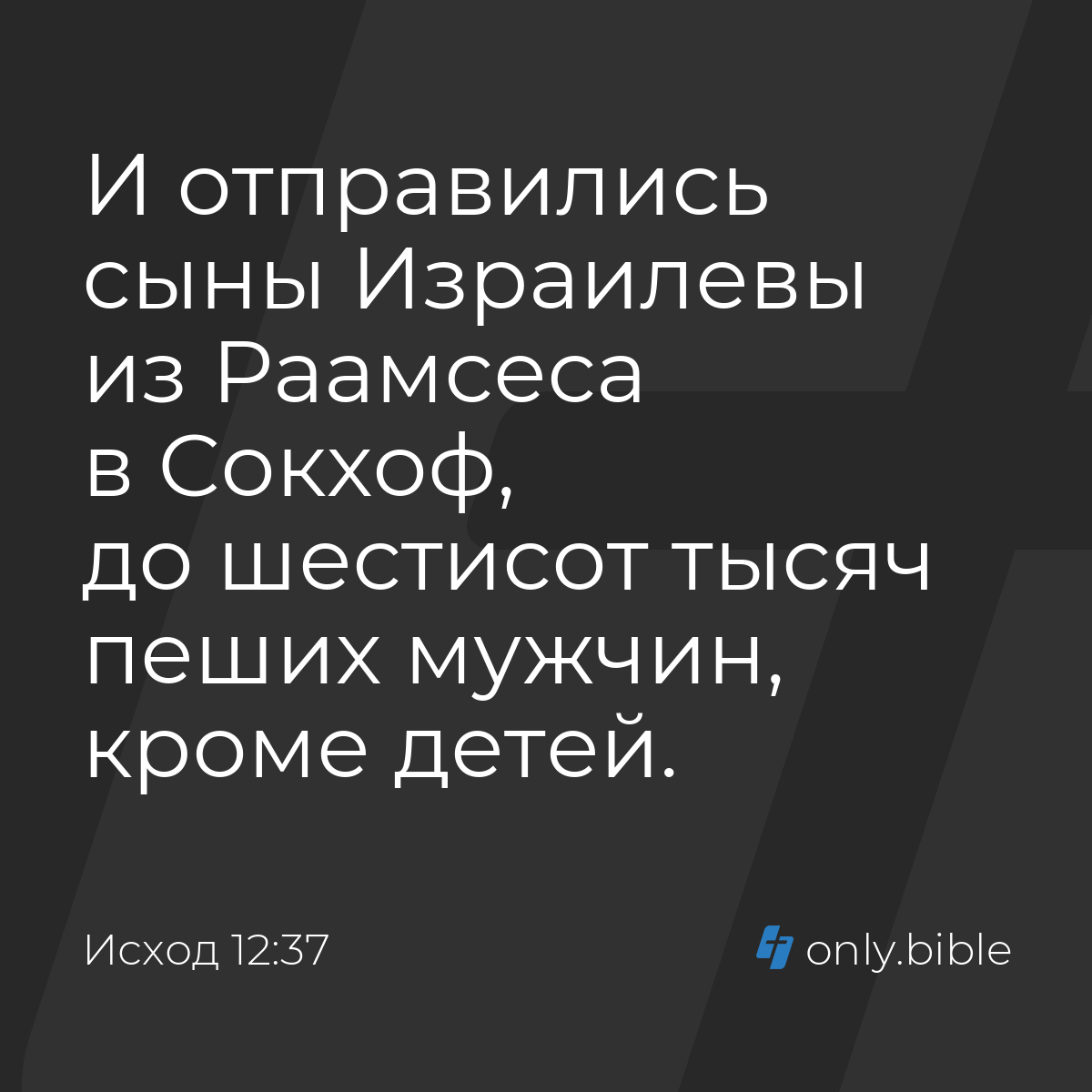 Исход 12:37 / Русский синодальный перевод (Юбилейное издание) | Библия  Онлайн