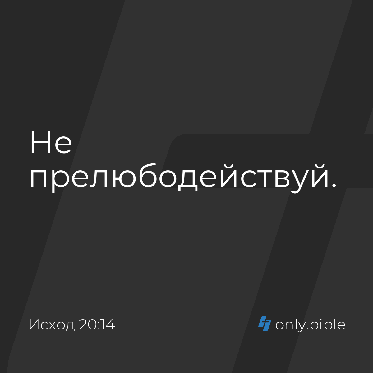 Исход 20:14 / Русский синодальный перевод (Юбилейное издание) | Библия  Онлайн