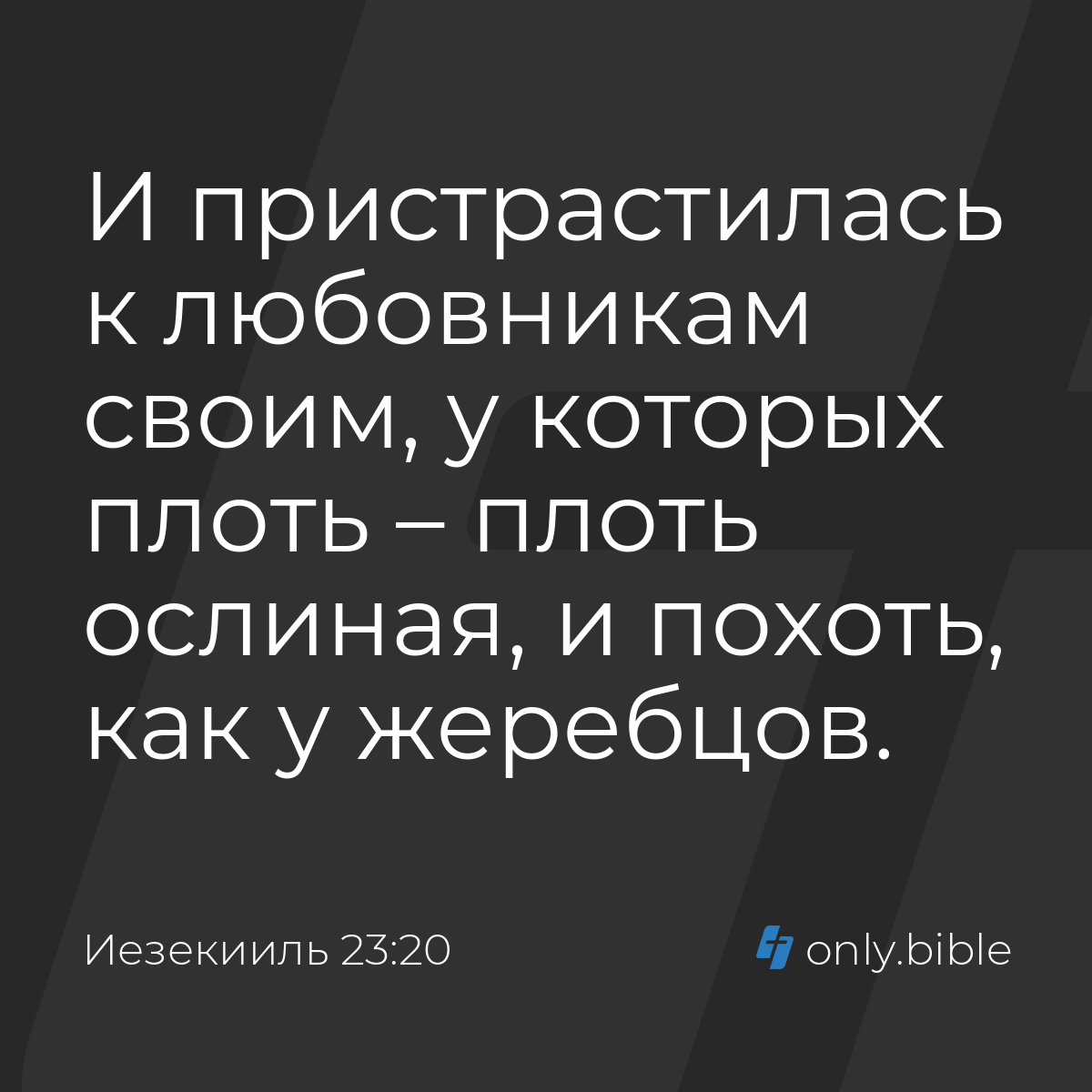 Иезекииль 23:20 / Русский синодальный перевод (Юбилейное издание) | Библия  Онлайн