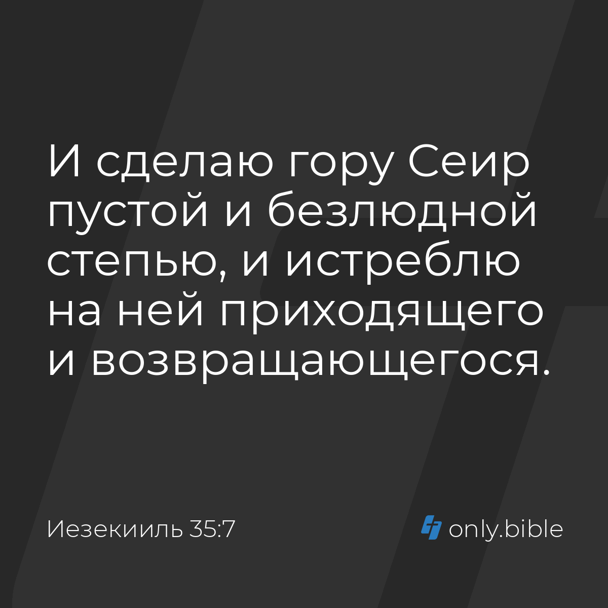 Иезекииль 35:7 / Русский синодальный перевод (Юбилейное издание) | Библия  Онлайн