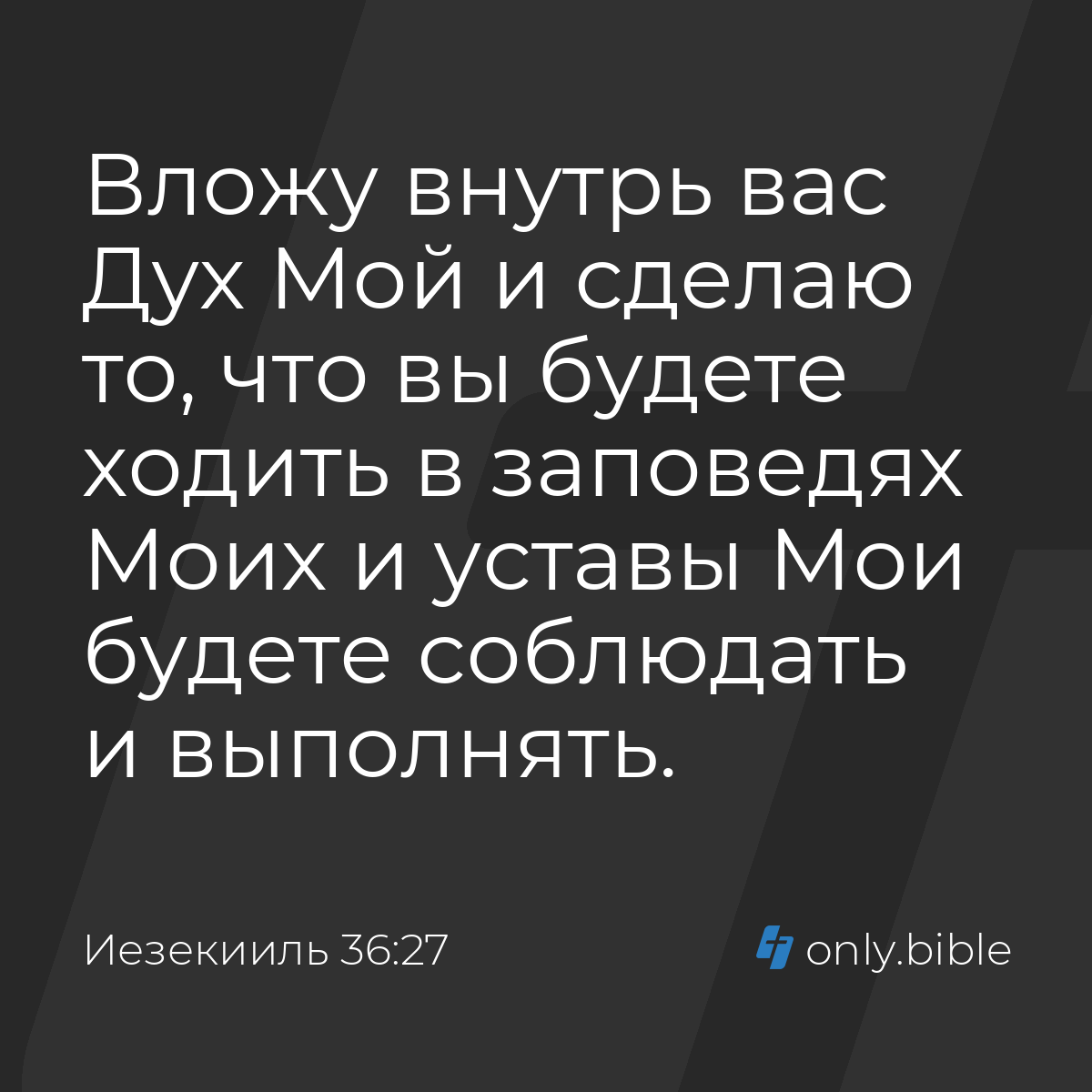 Иезекииль 36:27 / Русский синодальный перевод (Юбилейное издание) | Библия  Онлайн