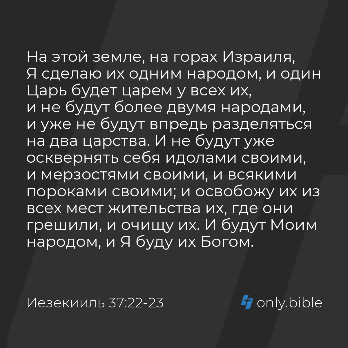 Иезекииль 37:22-25 / Русский синодальный перевод (Юбилейное издание) |  Библия Онлайн