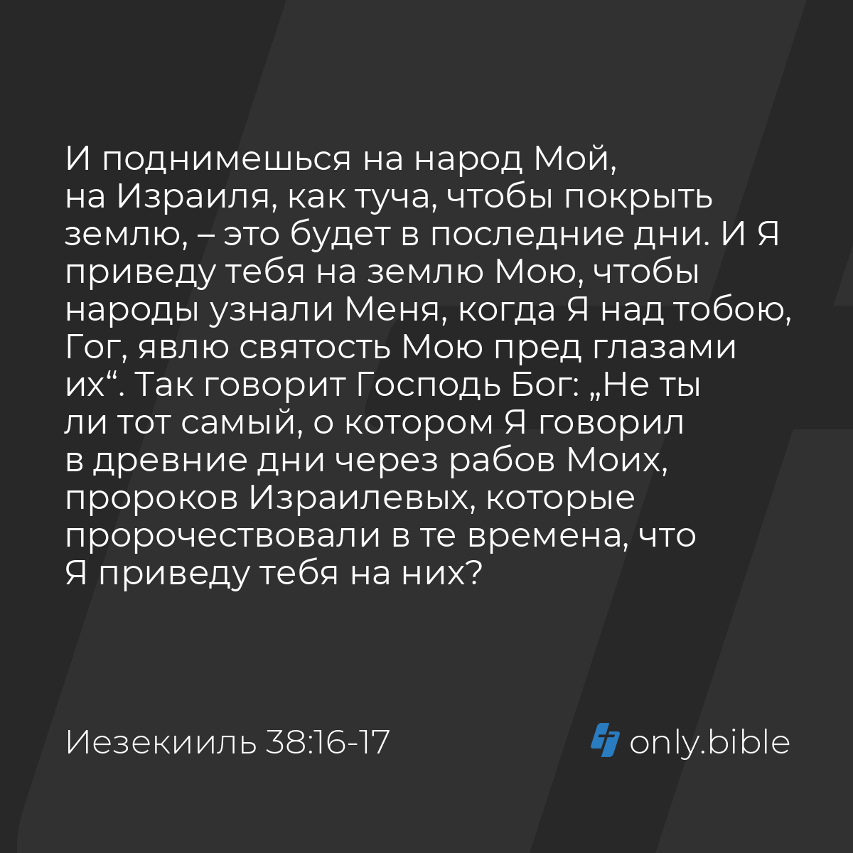 Иезекииль 38:16-23 / Русский синодальный перевод (Юбилейное издание) |  Библия Онлайн