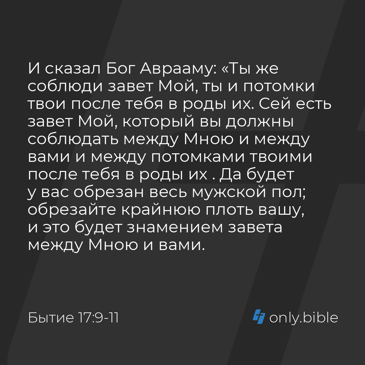 Бытие 17:9-14 / Русский синодальный перевод (Юбилейное издание) | Библия  Онлайн