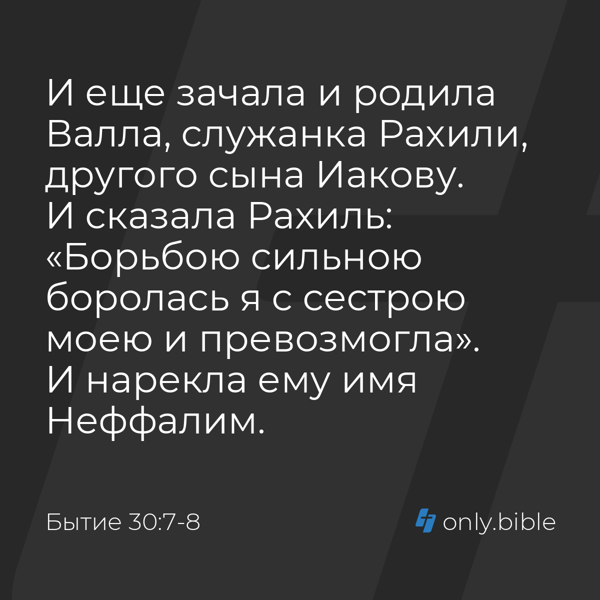 Бытие 30:7-8 / Русский синодальный перевод (Юбилейное издание) | Библия  Онлайн