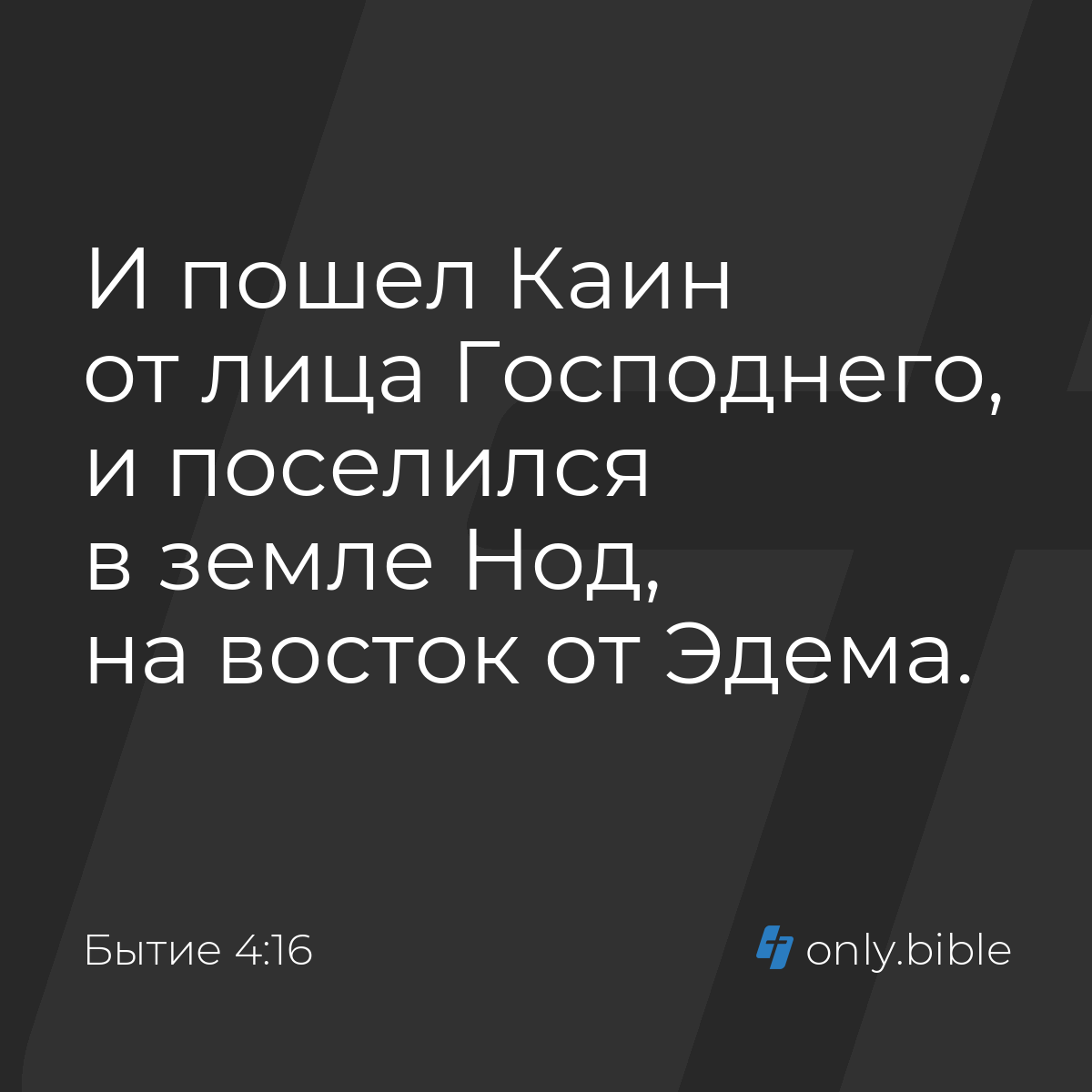 Бытие 4:16 / Русский синодальный перевод (Юбилейное издание) | Библия Онлайн