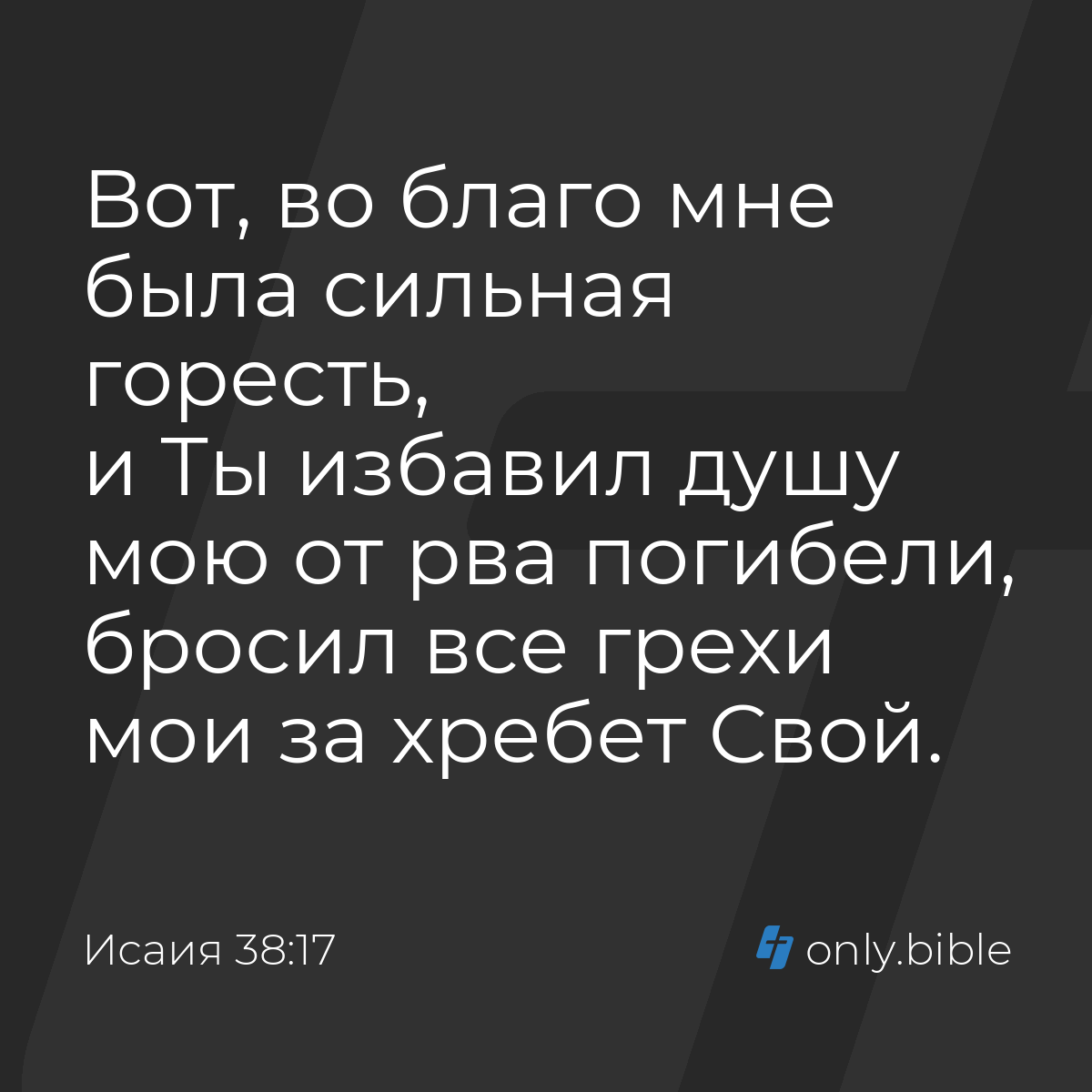 Исаия 38:17 / Русский синодальный перевод (Юбилейное издание) | Библия  Онлайн