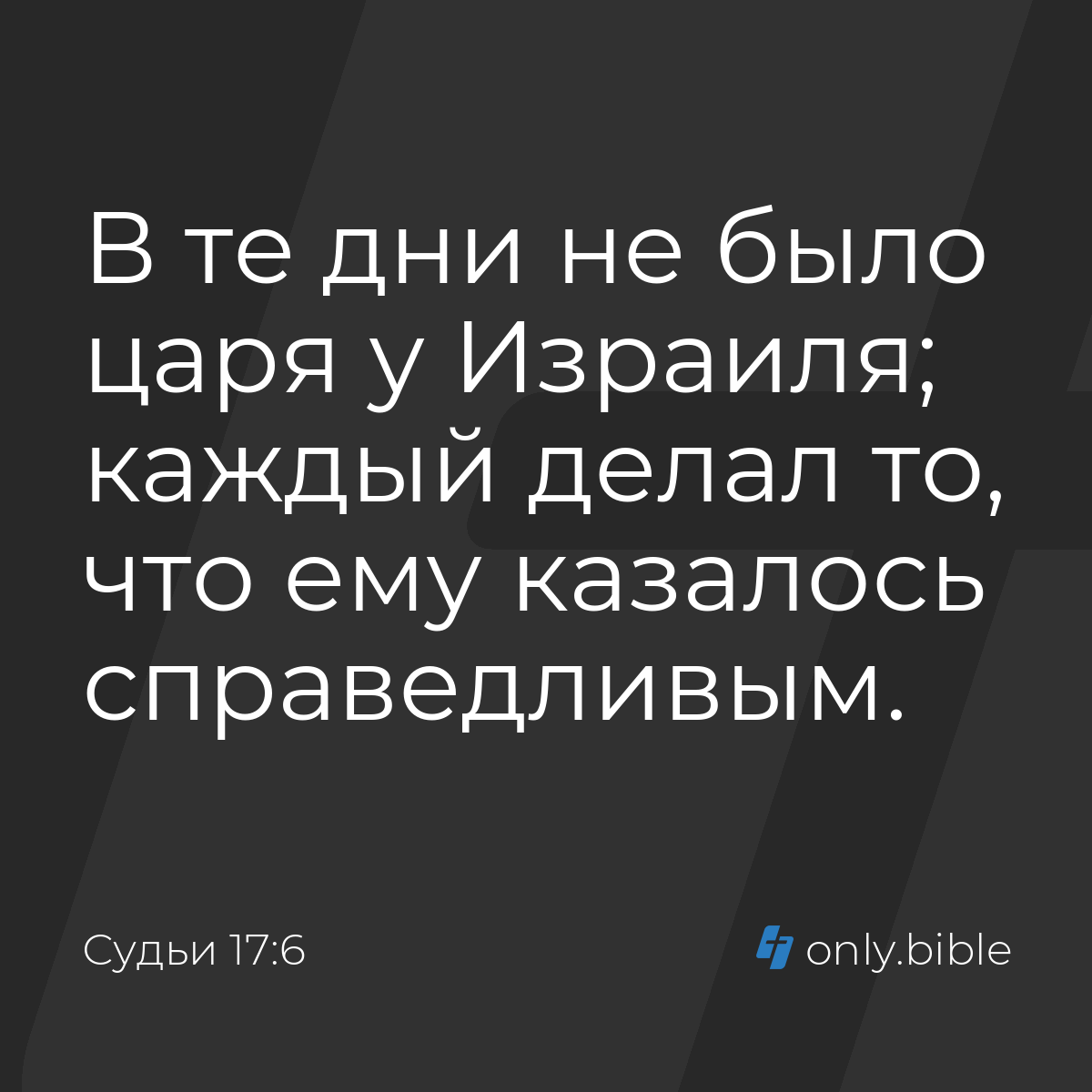 Судьи 17:6 / Русский синодальный перевод (Юбилейное издание) | Библия Онлайн