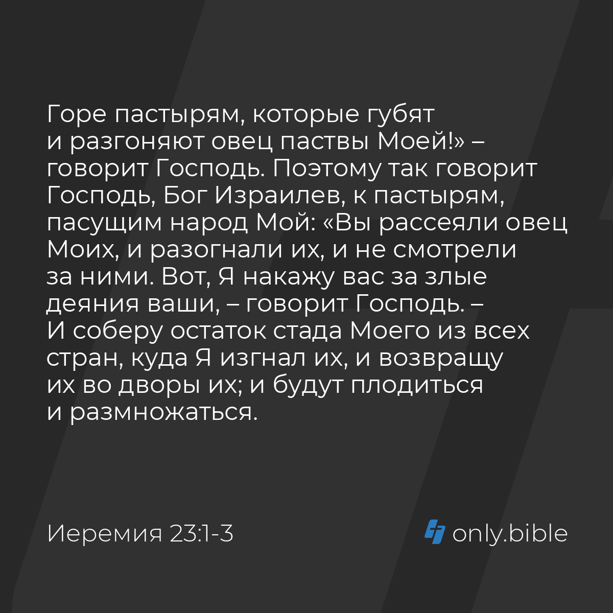 Иеремия 23:1-8 / Русский синодальный перевод (Юбилейное издание) | Библия  Онлайн