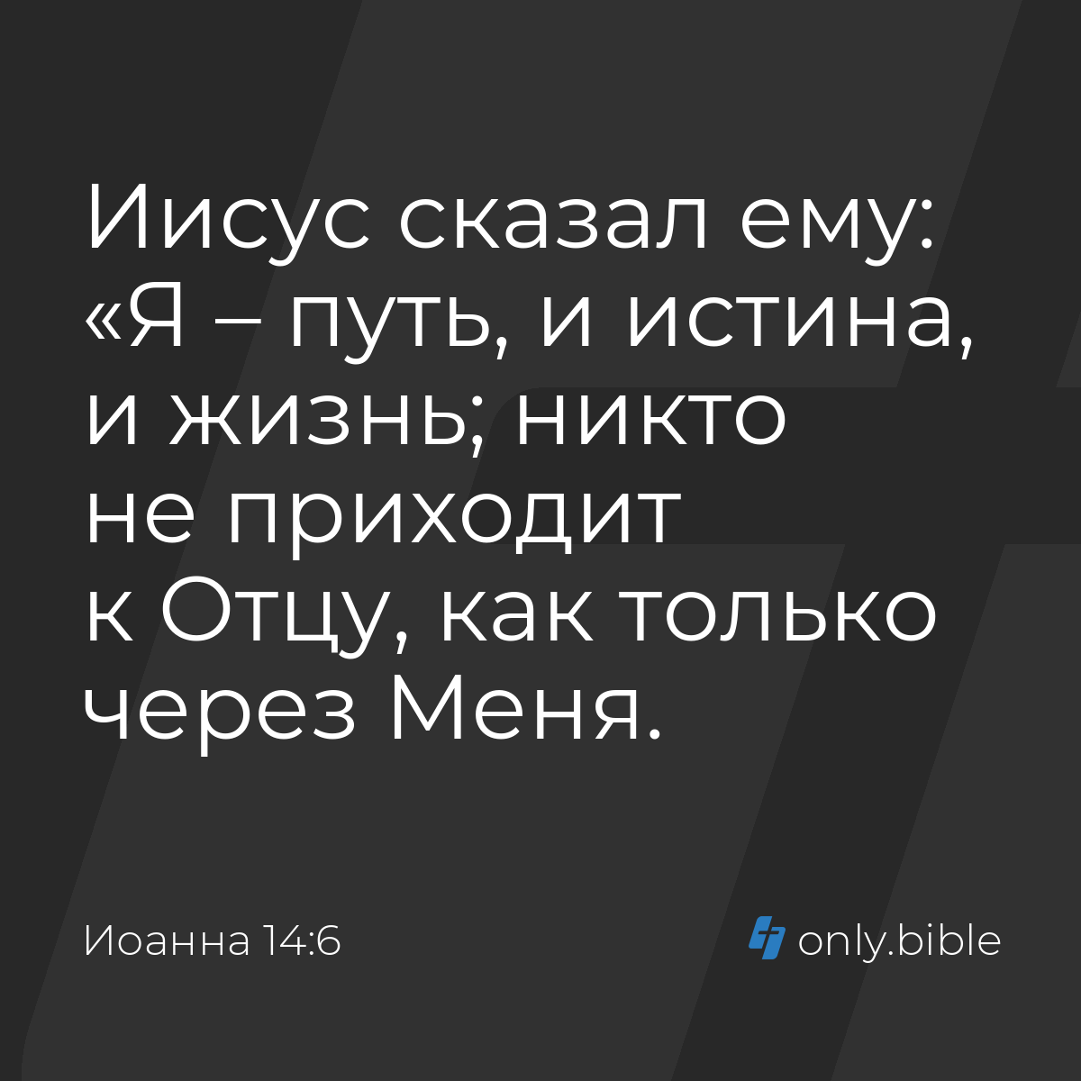 Иоанна 14:6 / Русский синодальный перевод (Юбилейное издание) | Библия  Онлайн