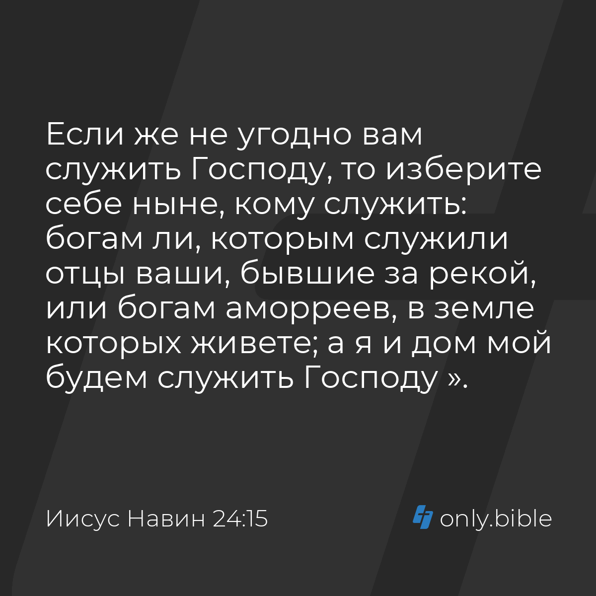 Иисус Навин 24:15 / Русский синодальный перевод (Юбилейное издание) | Библия  Онлайн