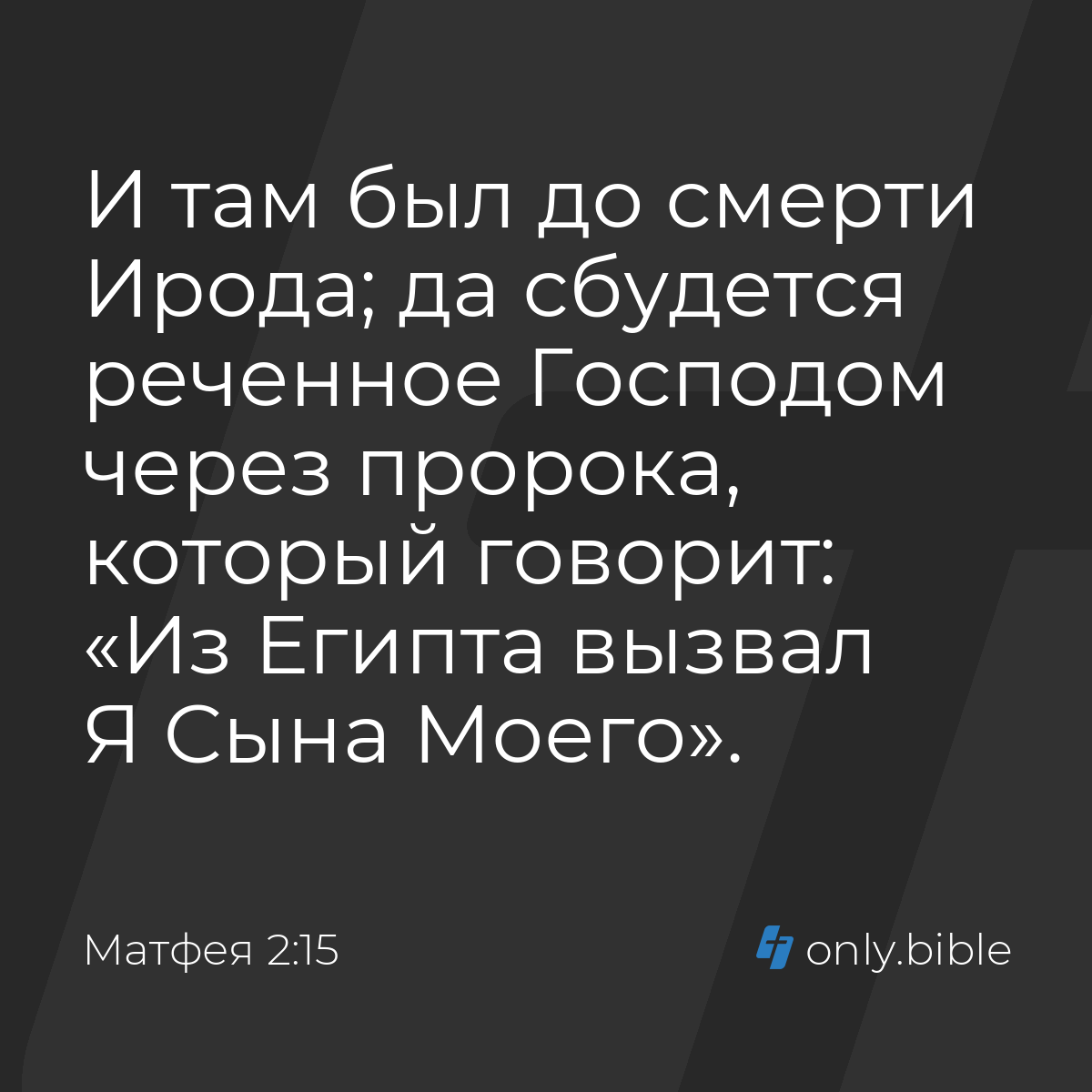 Матфея 2:15 / Русский синодальный перевод (Юбилейное издание) | Библия  Онлайн