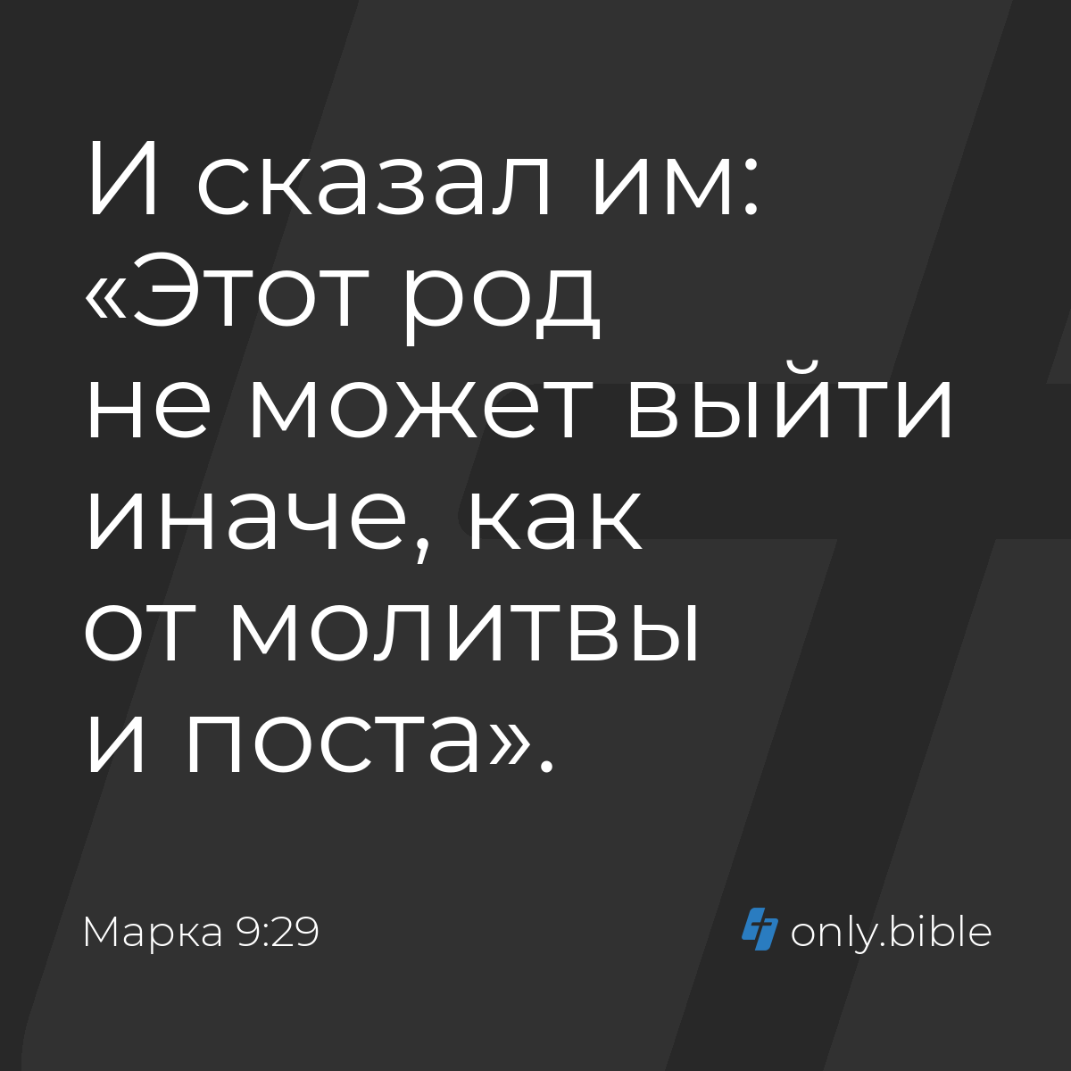 Марка 9:29 / Русский синодальный перевод (Юбилейное издание) | Библия Онлайн