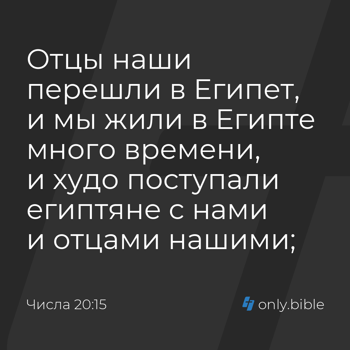 Числа 20:15 / Русский синодальный перевод (Юбилейное издание) | Библия  Онлайн