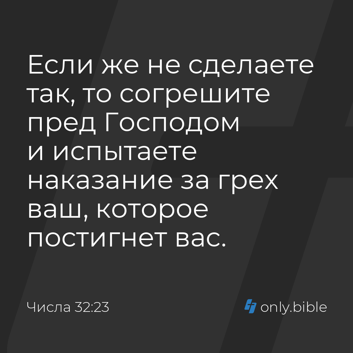 Числа 32:23 / Русский синодальный перевод (Юбилейное издание) | Библия  Онлайн