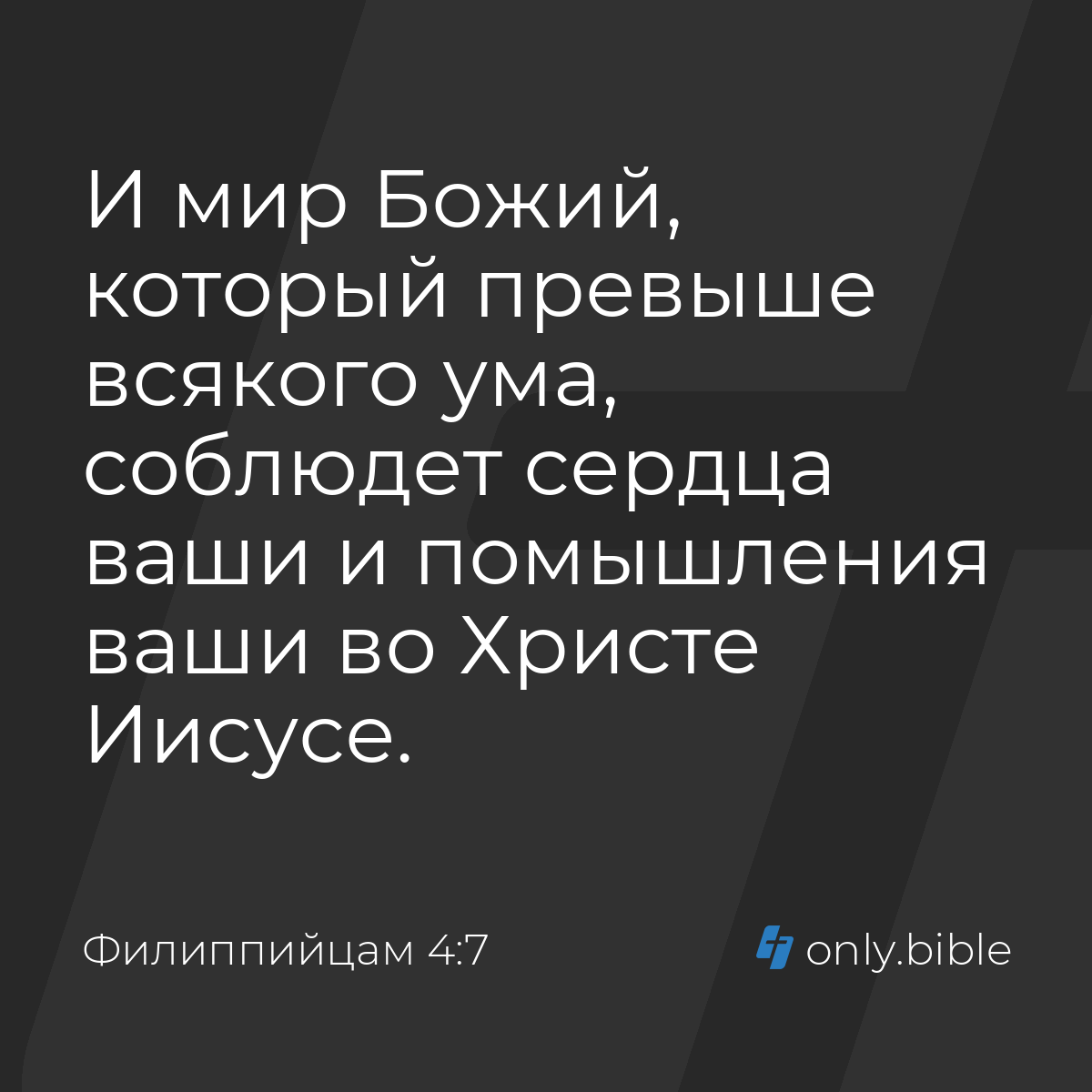 Филиппийцам 4:7 / Русский синодальный перевод (Юбилейное издание) | Библия  Онлайн