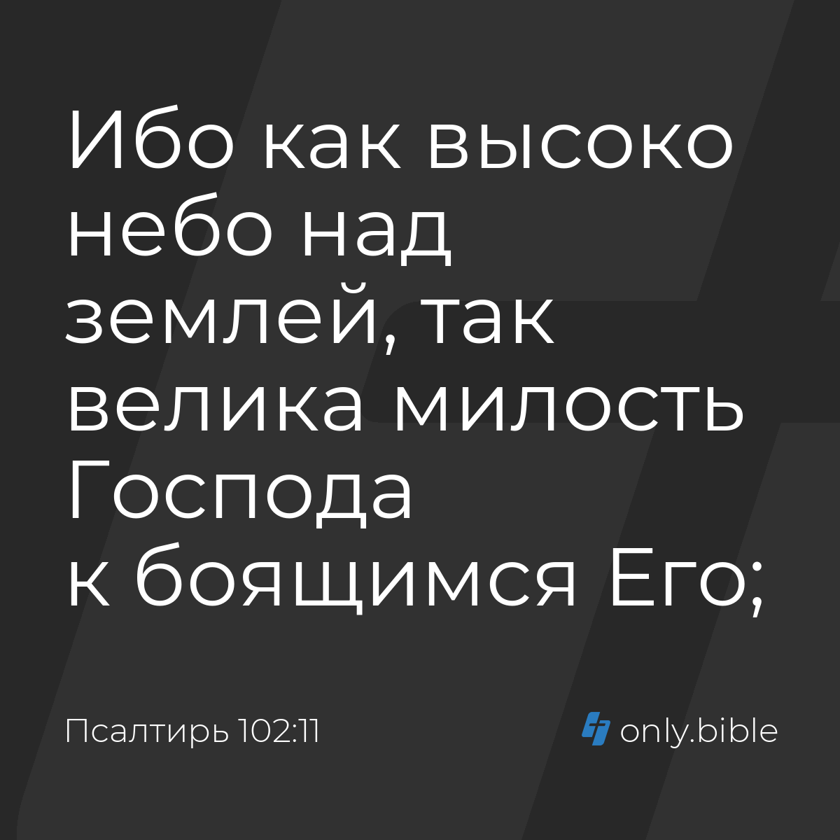 Псалтирь 102:11 / Русский синодальный перевод (Юбилейное издание) | Библия  Онлайн