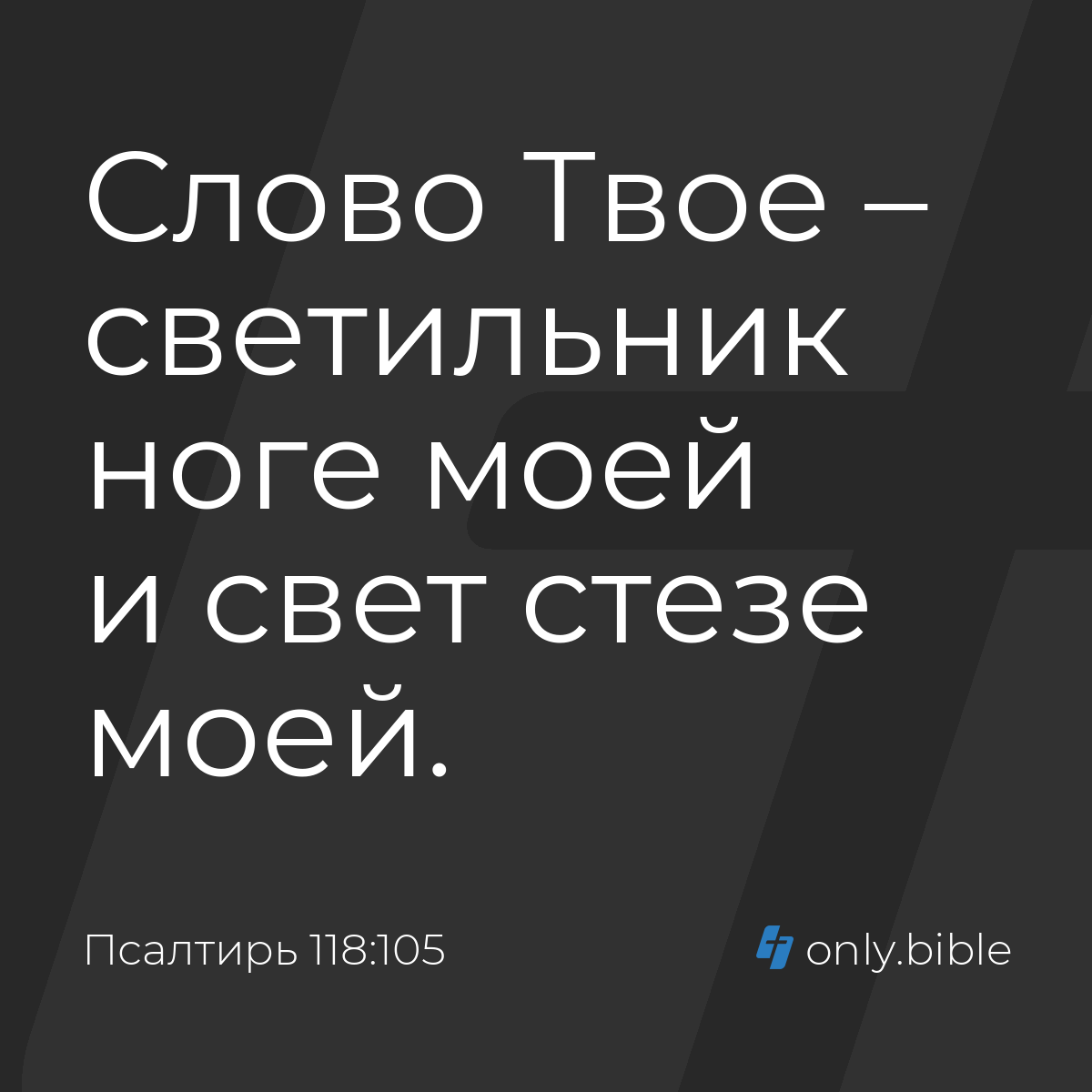 Псалтирь 118:105 / Русский синодальный перевод (Юбилейное издание) | Библия  Онлайн