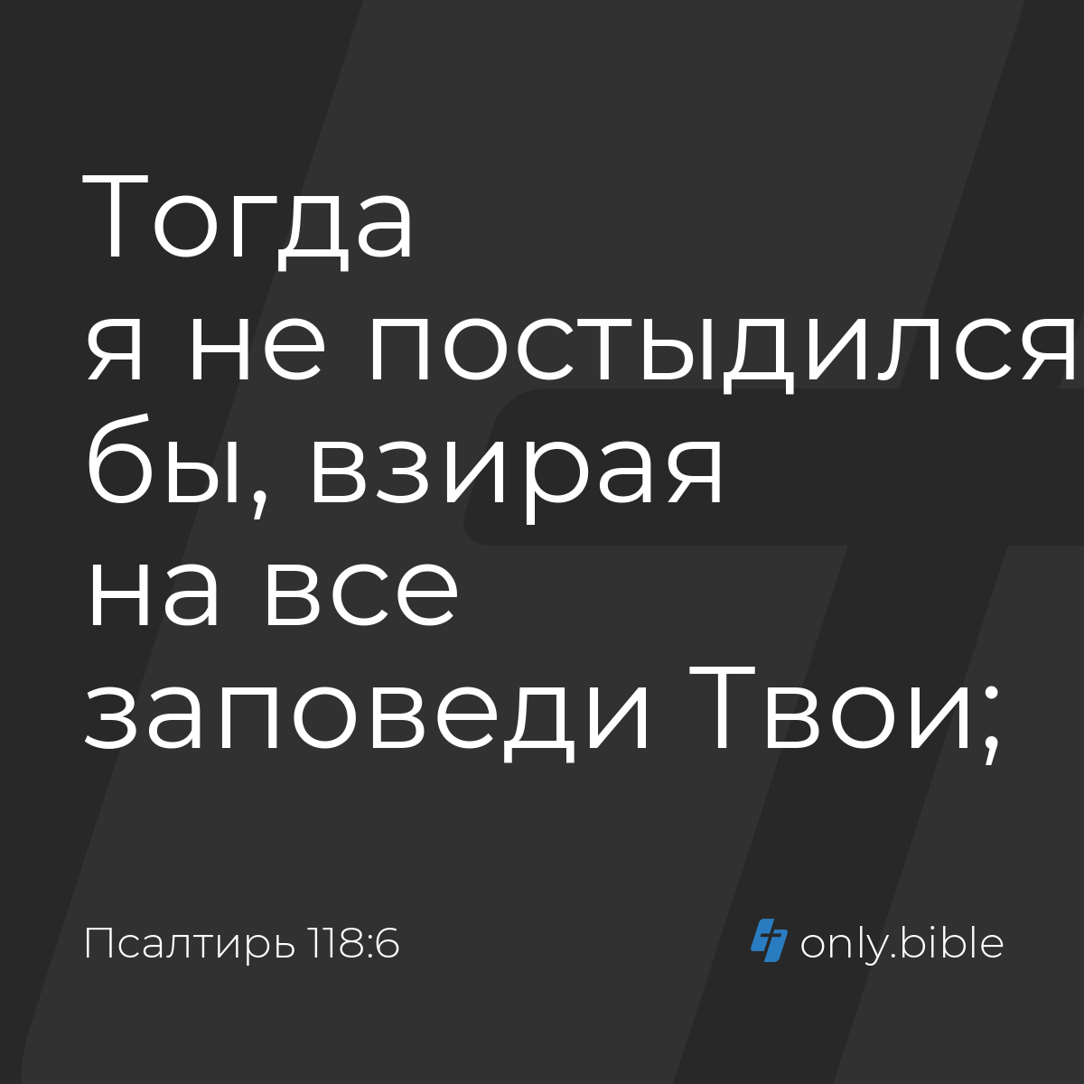 Псалтирь 118:6 / Русский синодальный перевод (Юбилейное издание) | Библия  Онлайн