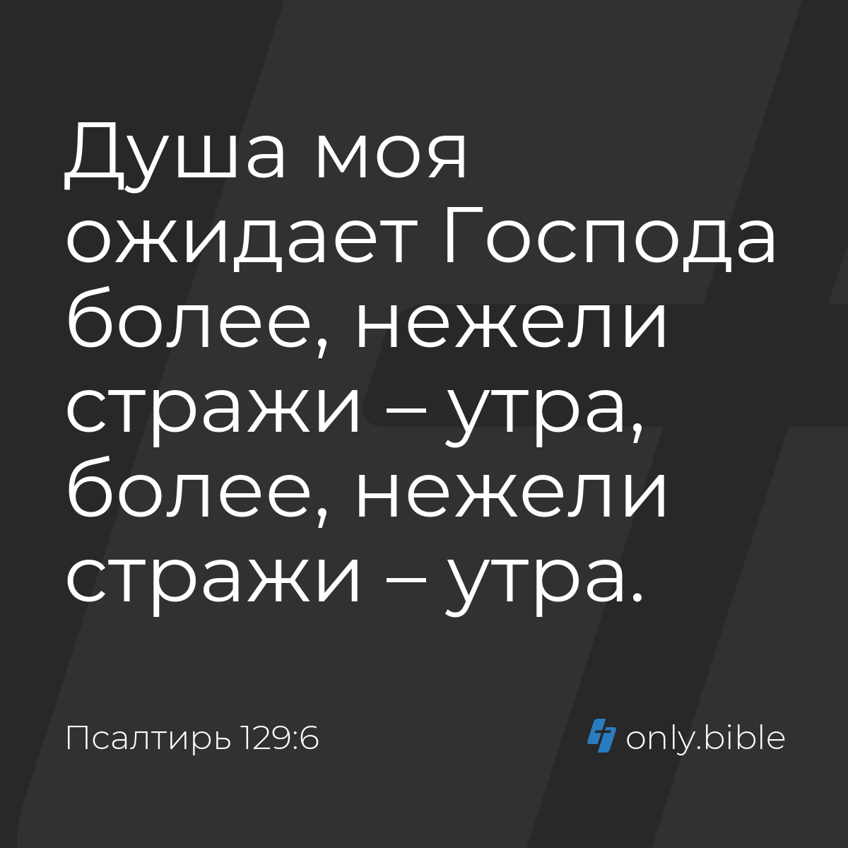 Псалтирь 129:6 / Русский синодальный перевод (Юбилейное издание) | Библия  Онлайн