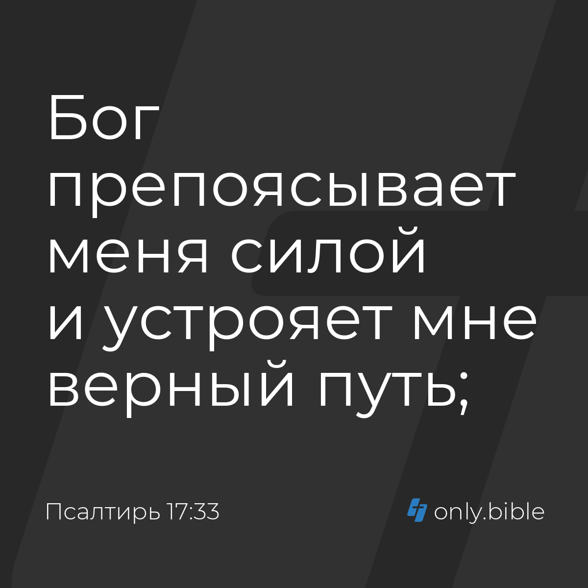 Псалтирь 17:33 / Русский синодальный перевод (Юбилейное издание) | Библия  Онлайн