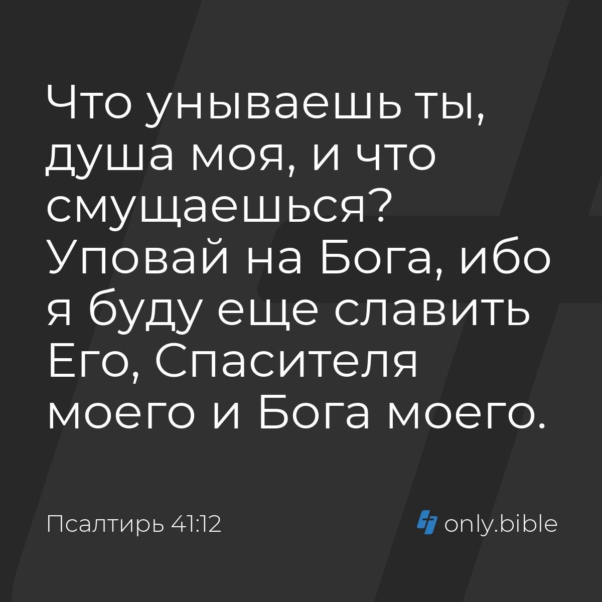 Псалтирь 41:12 / Русский синодальный перевод (Юбилейное издание) | Библия  Онлайн