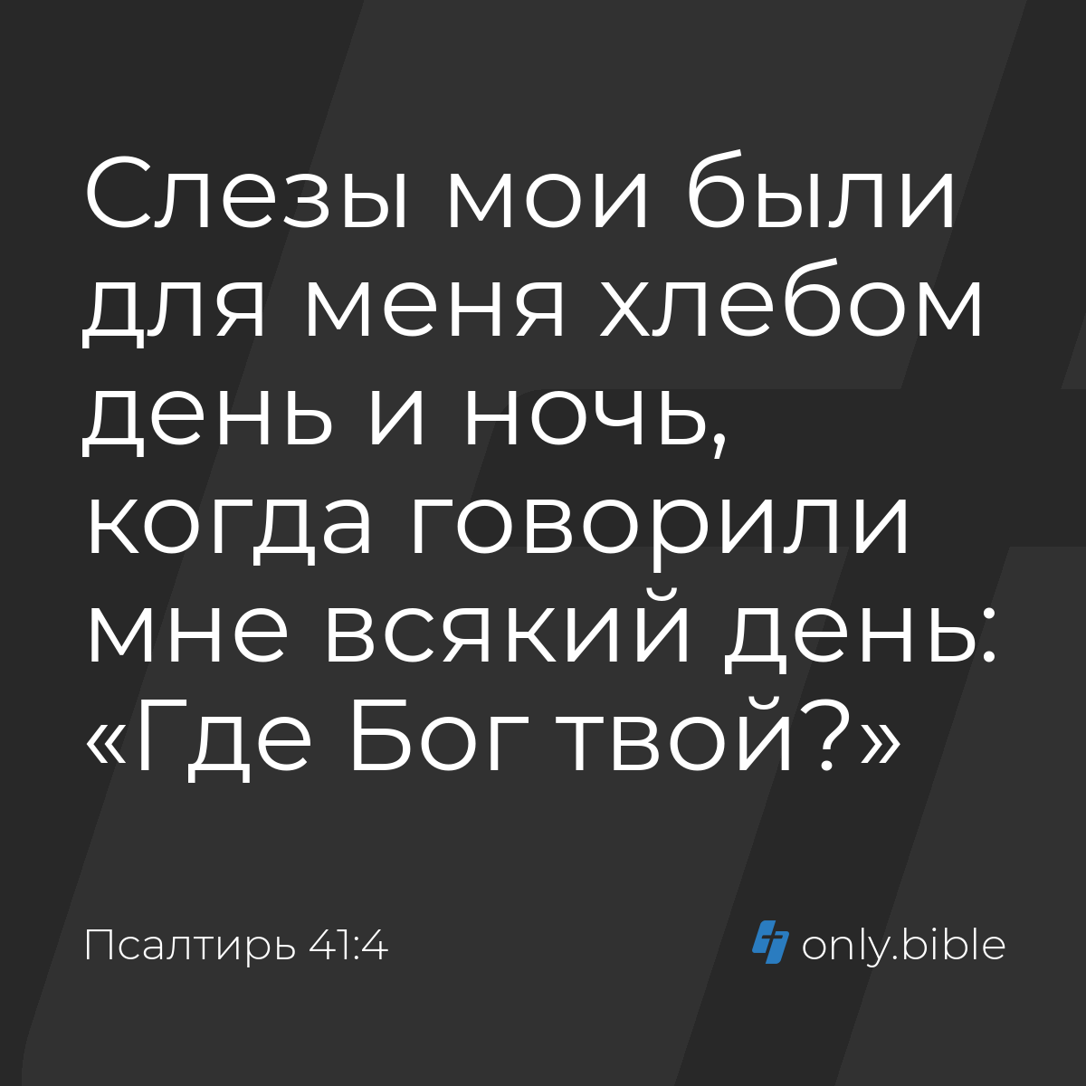 Псалтирь 41:4 / Русский синодальный перевод (Юбилейное издание) | Библия  Онлайн