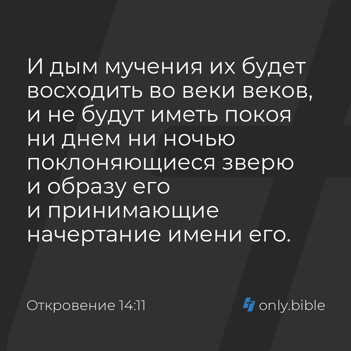 Откровение 14:11 / Русский синодальный перевод (Юбилейное издание) | Библия  Онлайн