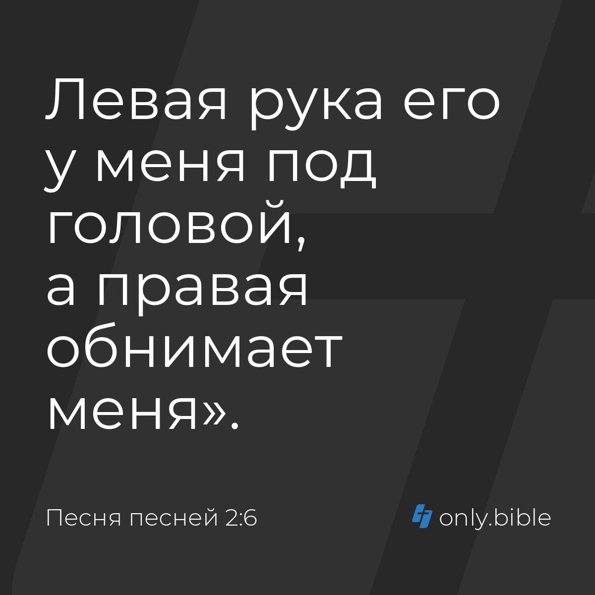 Песня песней 2:6 / Русский синодальный перевод (Юбилейное издание) | Библия  Онлайн