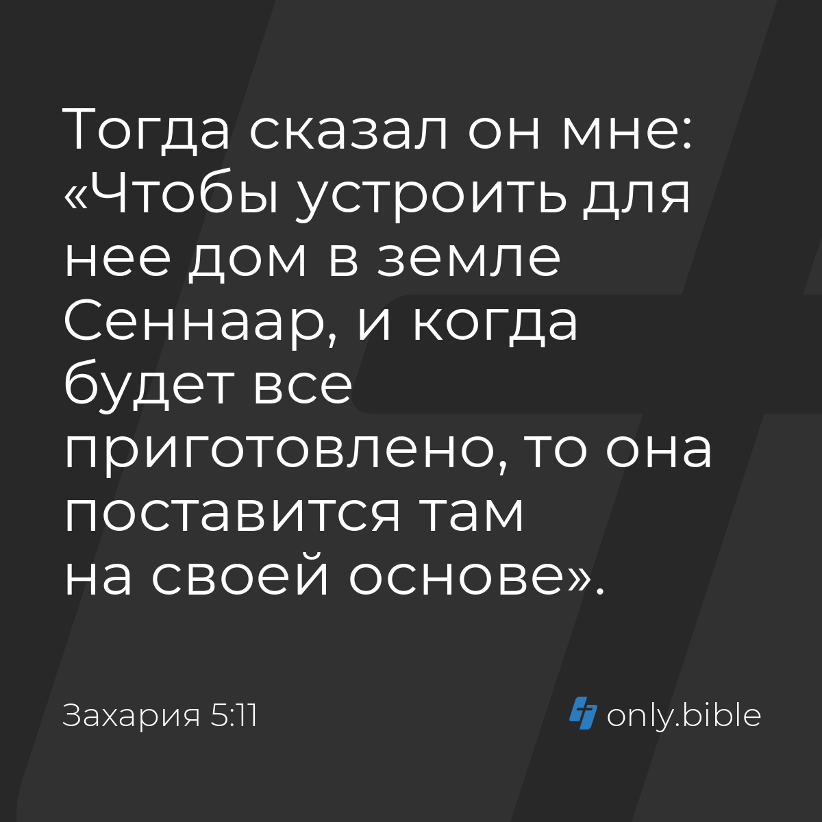 Захария 5:11 / Русский синодальный перевод (Юбилейное издание) | Библия  Онлайн