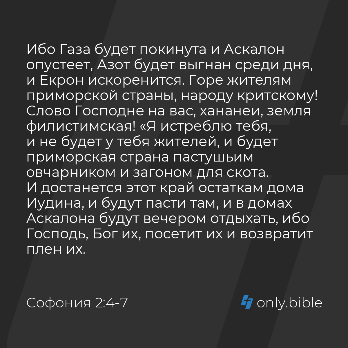 Софония 2:4-15 / Русский синодальный перевод (Юбилейное издание) | Библия  Онлайн