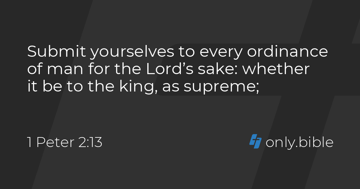 1 Peter 2:13-14 / King James Version (with Apocrypha