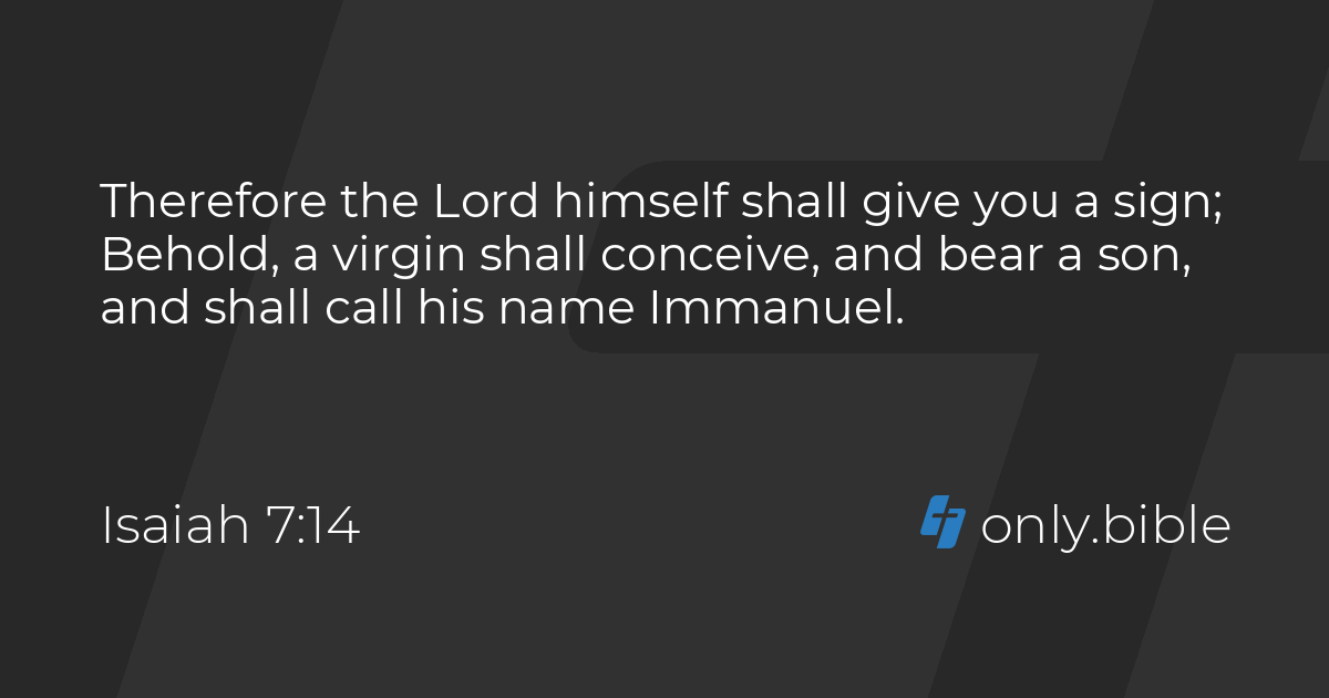 Isaiah 7:14 / King James Version (with Apocrypha) | Bible Online