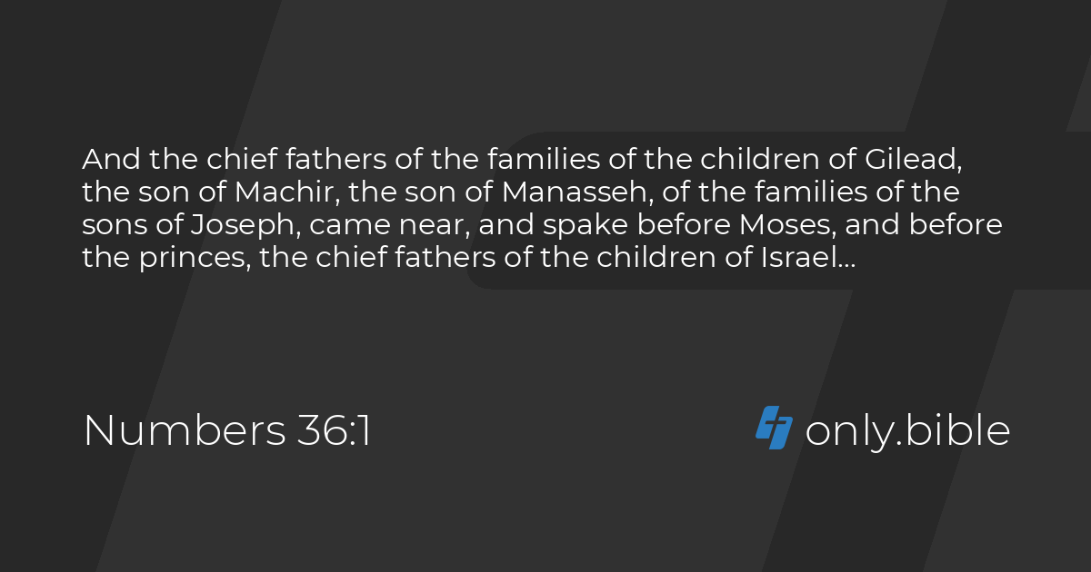 Numbers 36 / King James Version (with Apocrypha) | Bible Online
