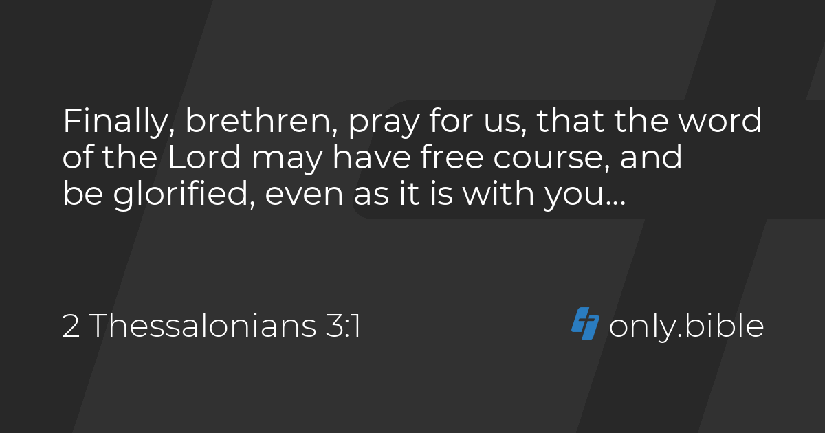 2 Thessalonians 3 / King James Version (without Deuterocanon) | Bible ...