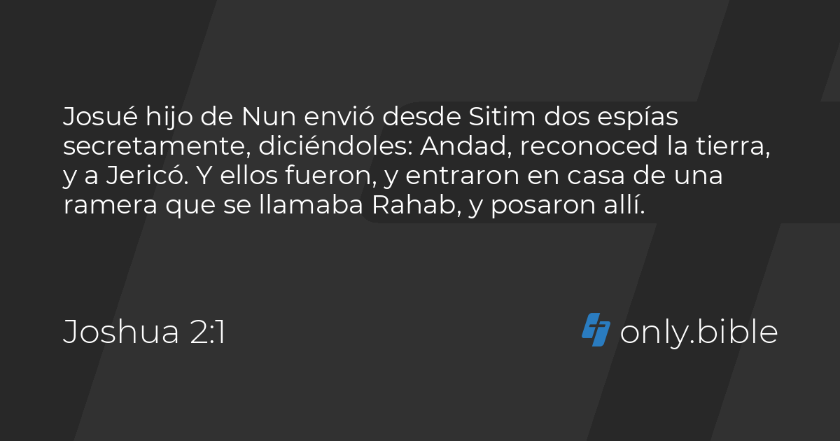 Joshua 2 / Traducción al español | Bible Online