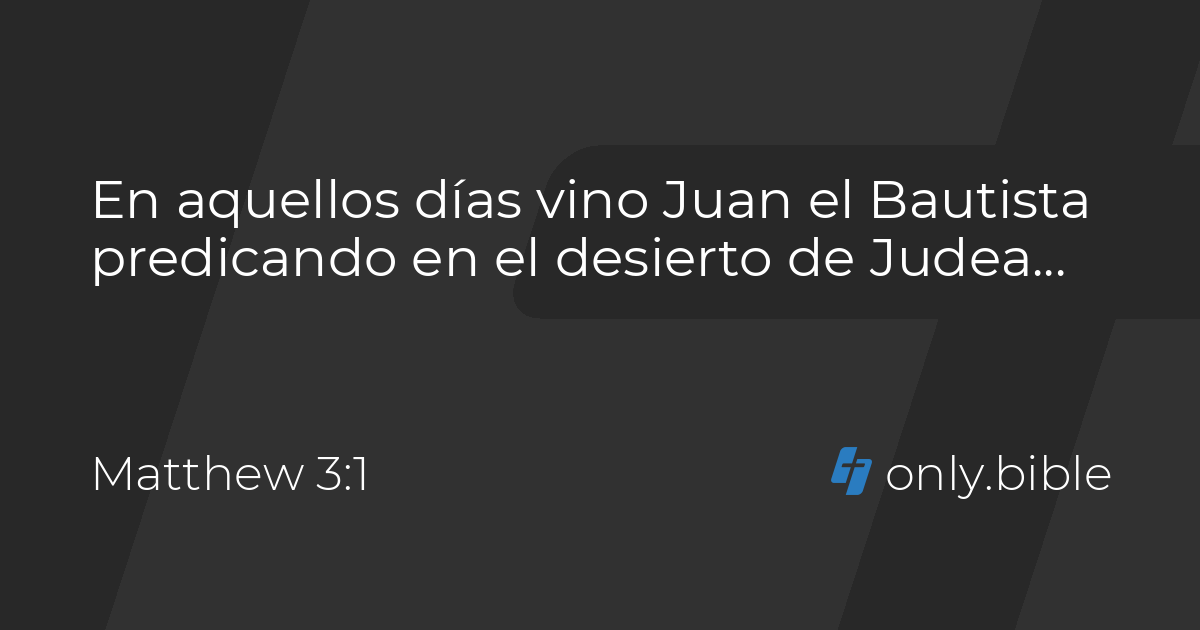Matthew 3 / Traducción al español Bible Online